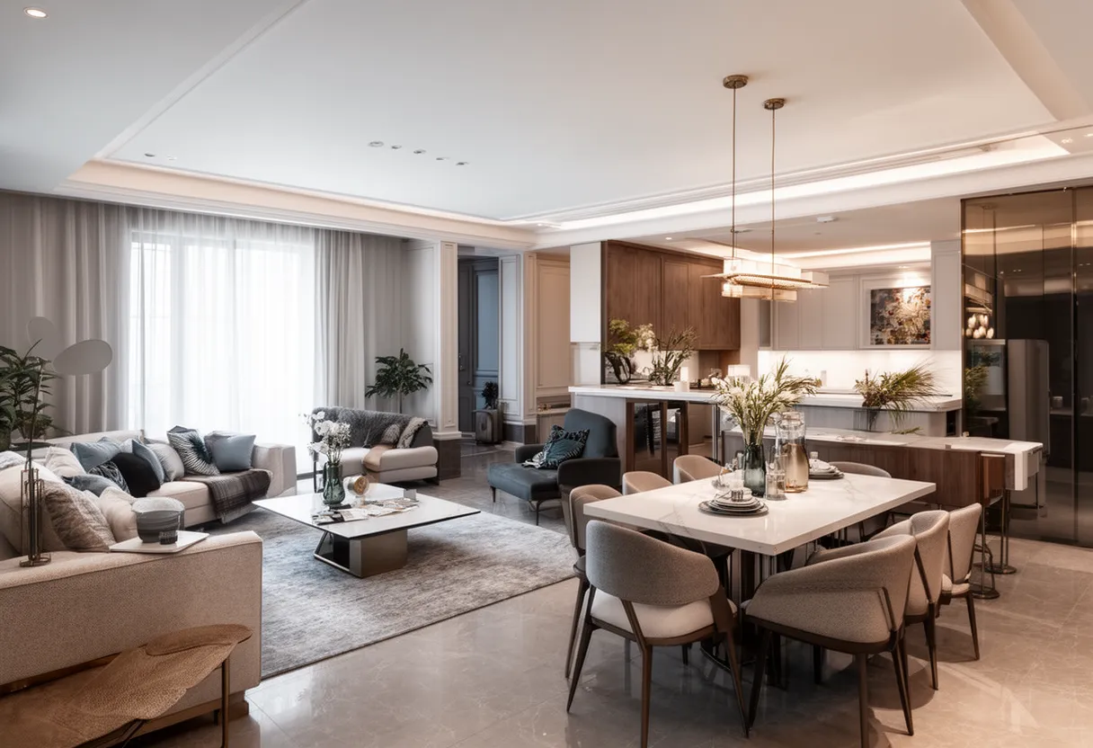 Salon salle à manger ouvert