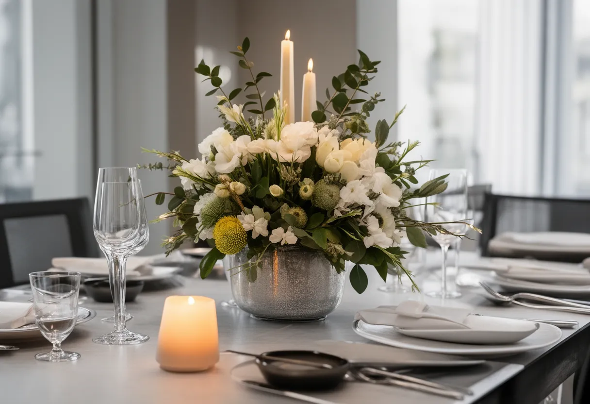 Centre de table élégant avec décoration