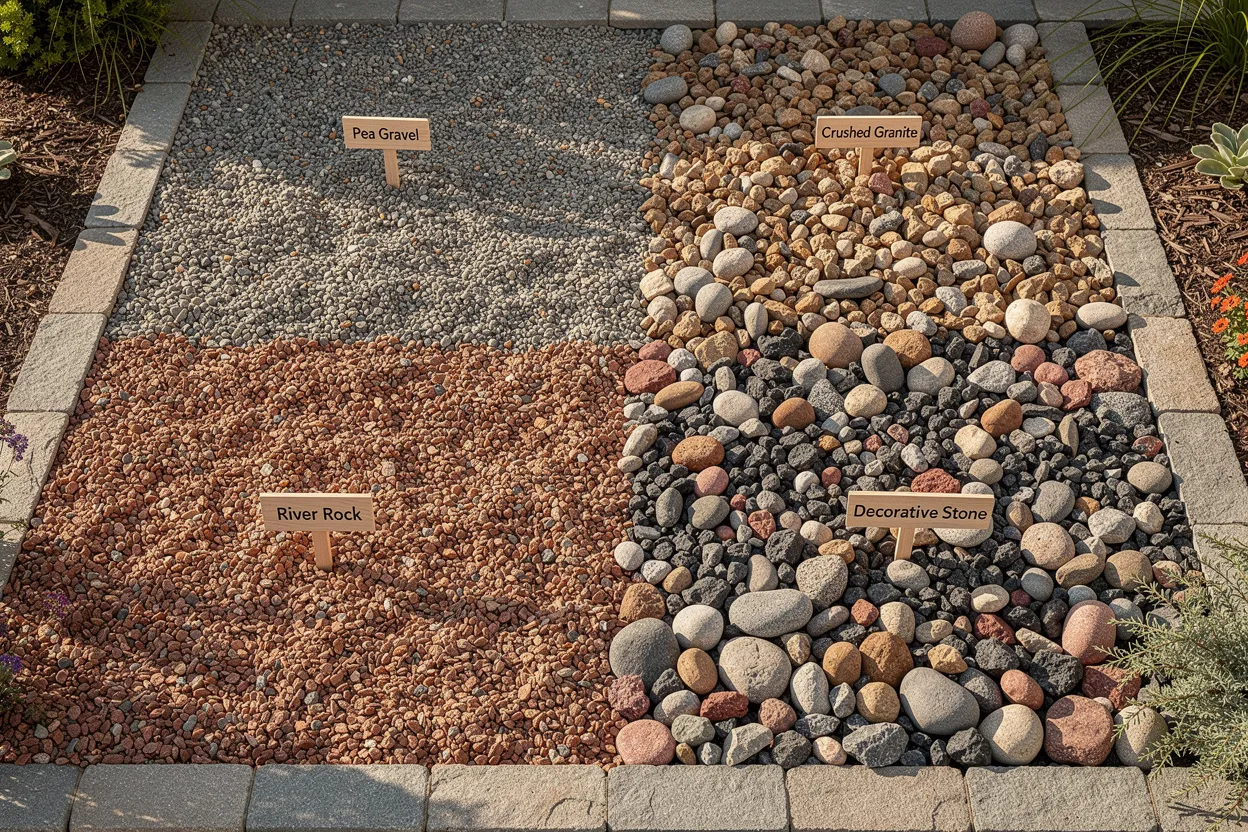 Différents types de graviers pour jardin